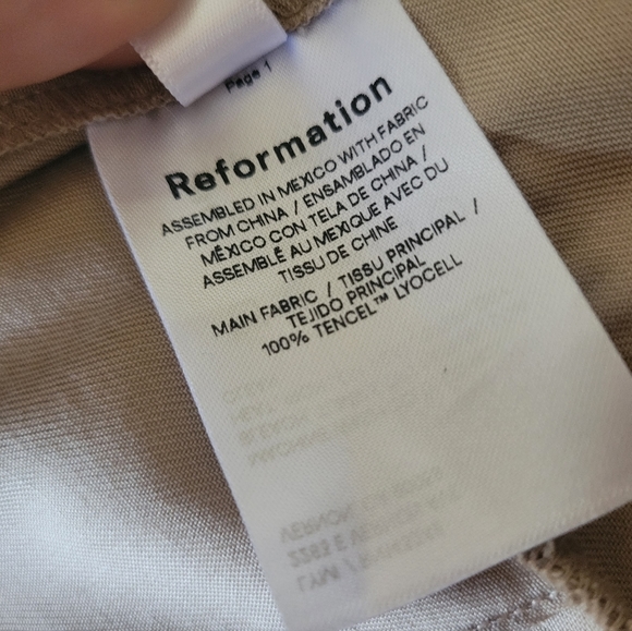 Reformation Mason Pant in Khaki - Picture 6 of 7